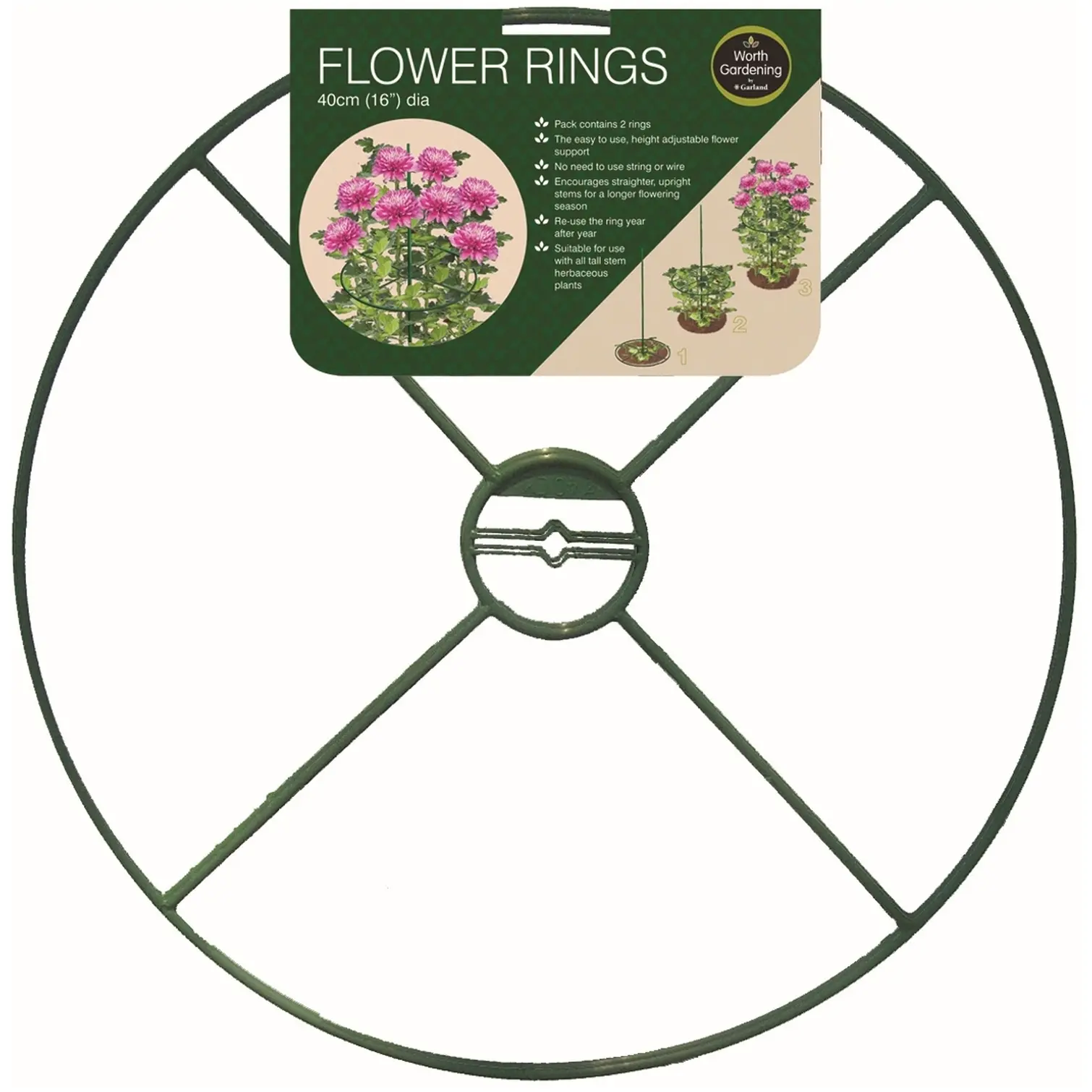 Garland Flower Ring 40cm Pack of 2