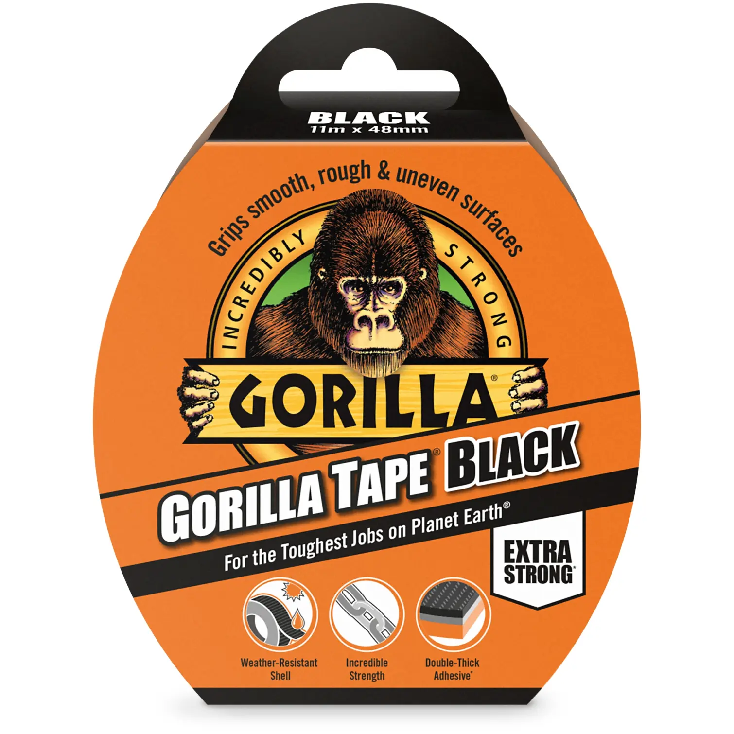 Gorilla Tape Black 11m