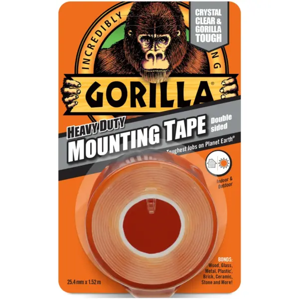 Gorilla Mounting Tape 1.5m Clear