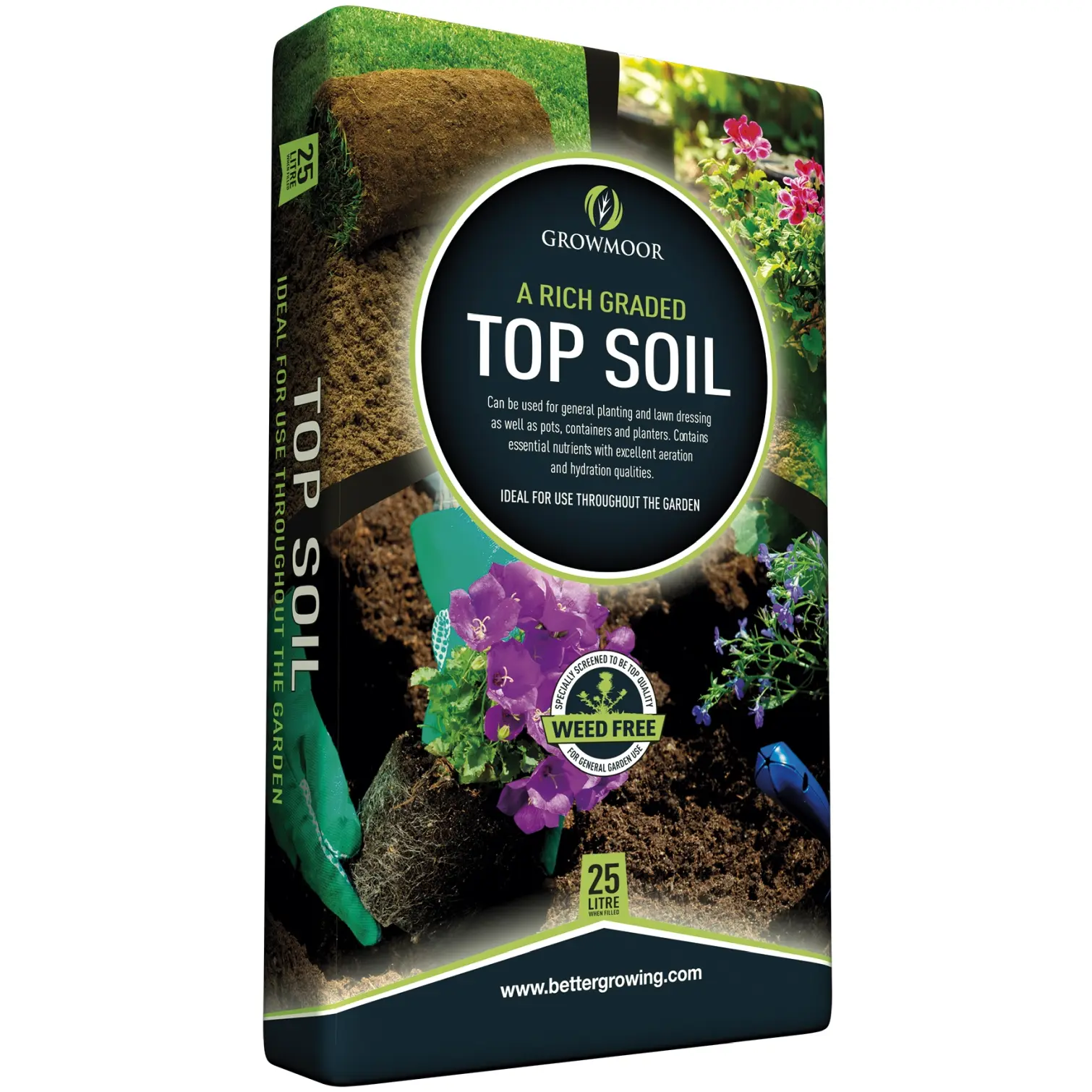 GRO0030_1 Growmoor Top Soil 25ltr