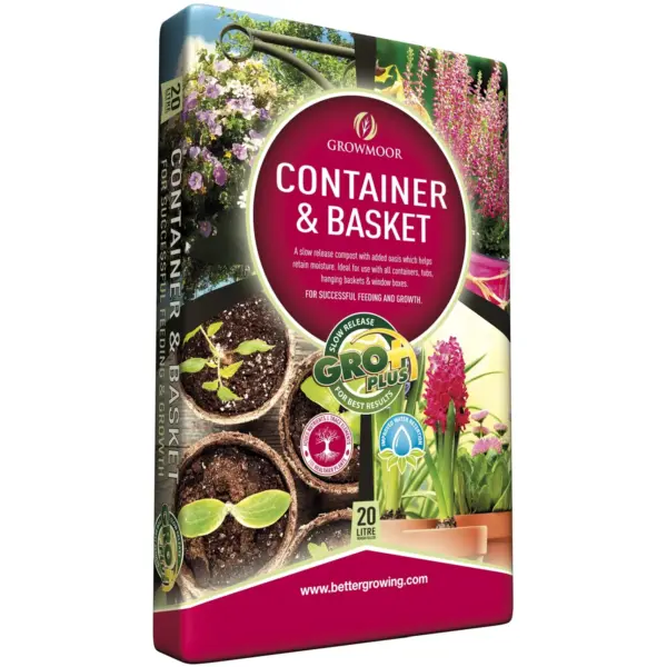 GRO0060 Growmoor Container & Hanging Basket Compost 20 Litre
