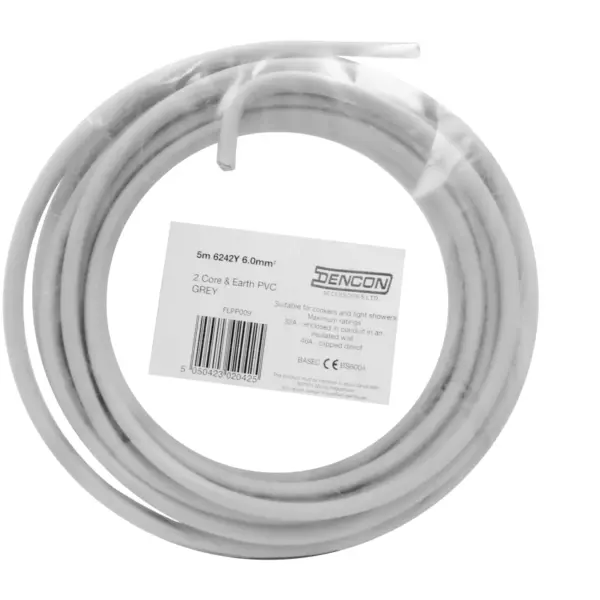 GRT0049 5m 6.0mm Twin & Earth Grey