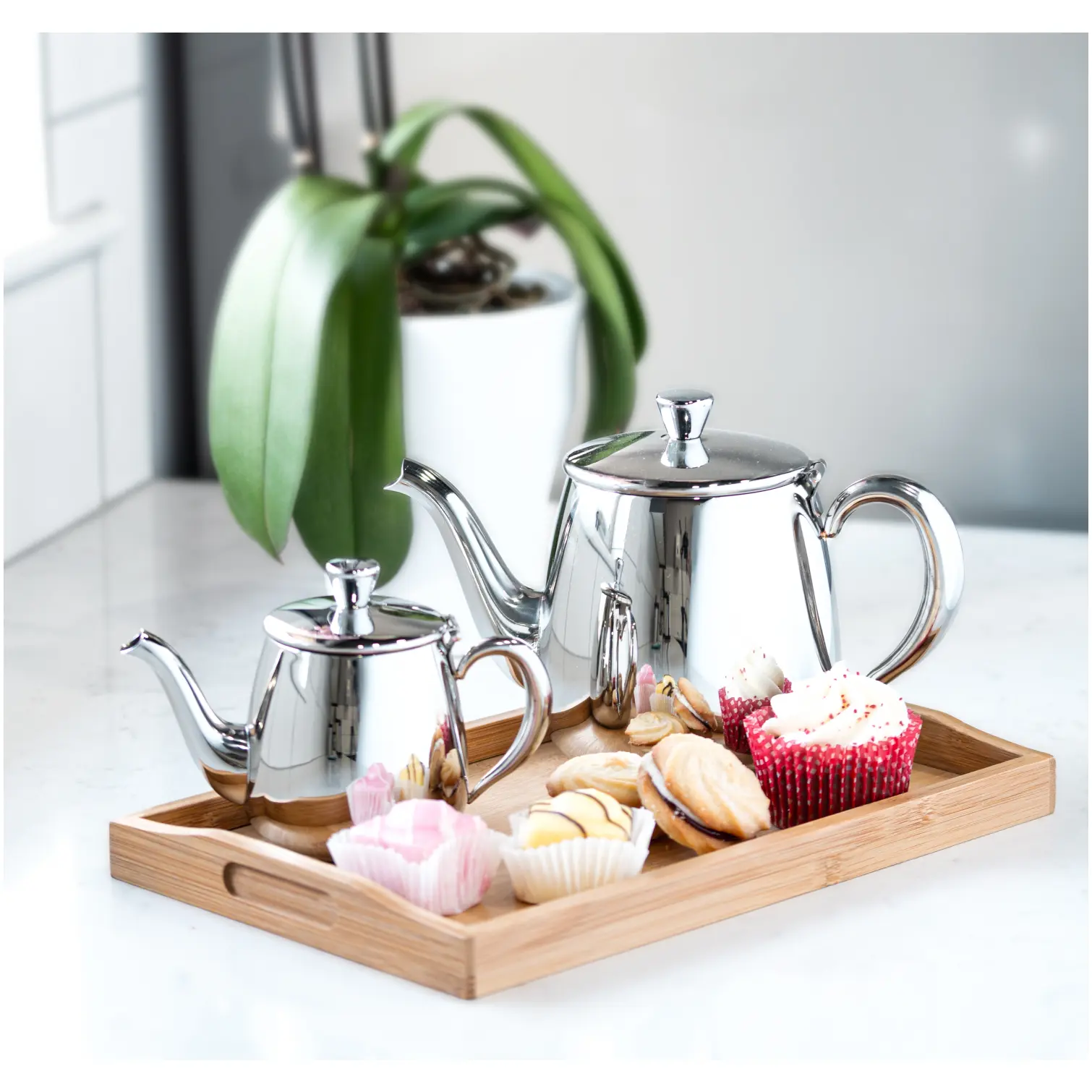 GRU0135_1 Cafe Ole Premium Teapot Stainless Steel Mirror 2L