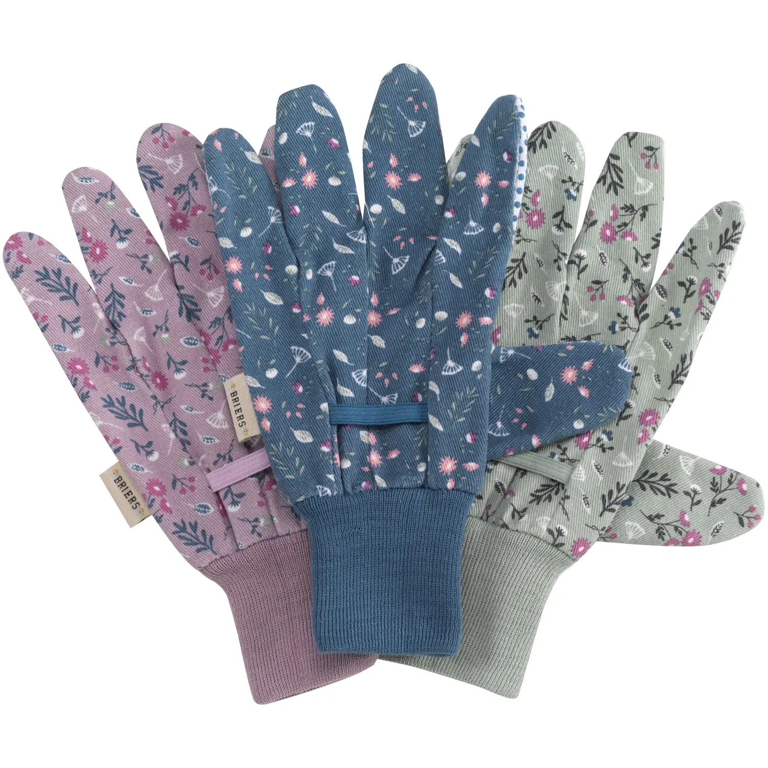 GSU0091 Briers Flowerfield Cotton Grips Medium Triple Pack