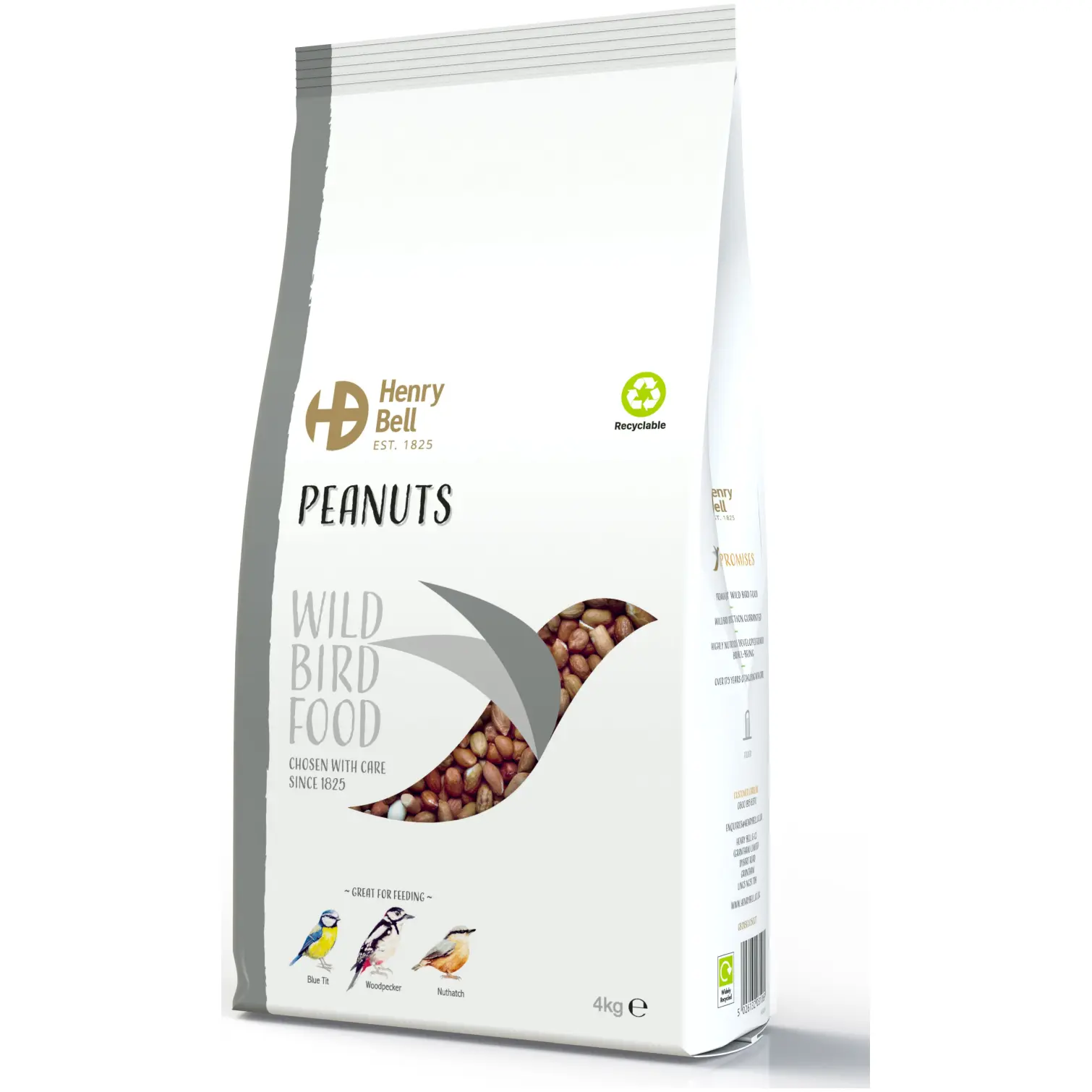 HEY0040 Henry Bell Wild Bird Food Peanuts 4kg