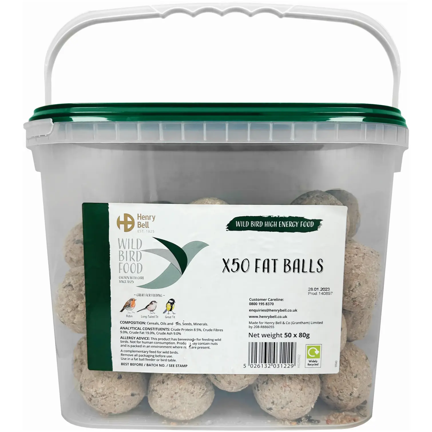 Henry Bell Fat Balls Tub of 50
