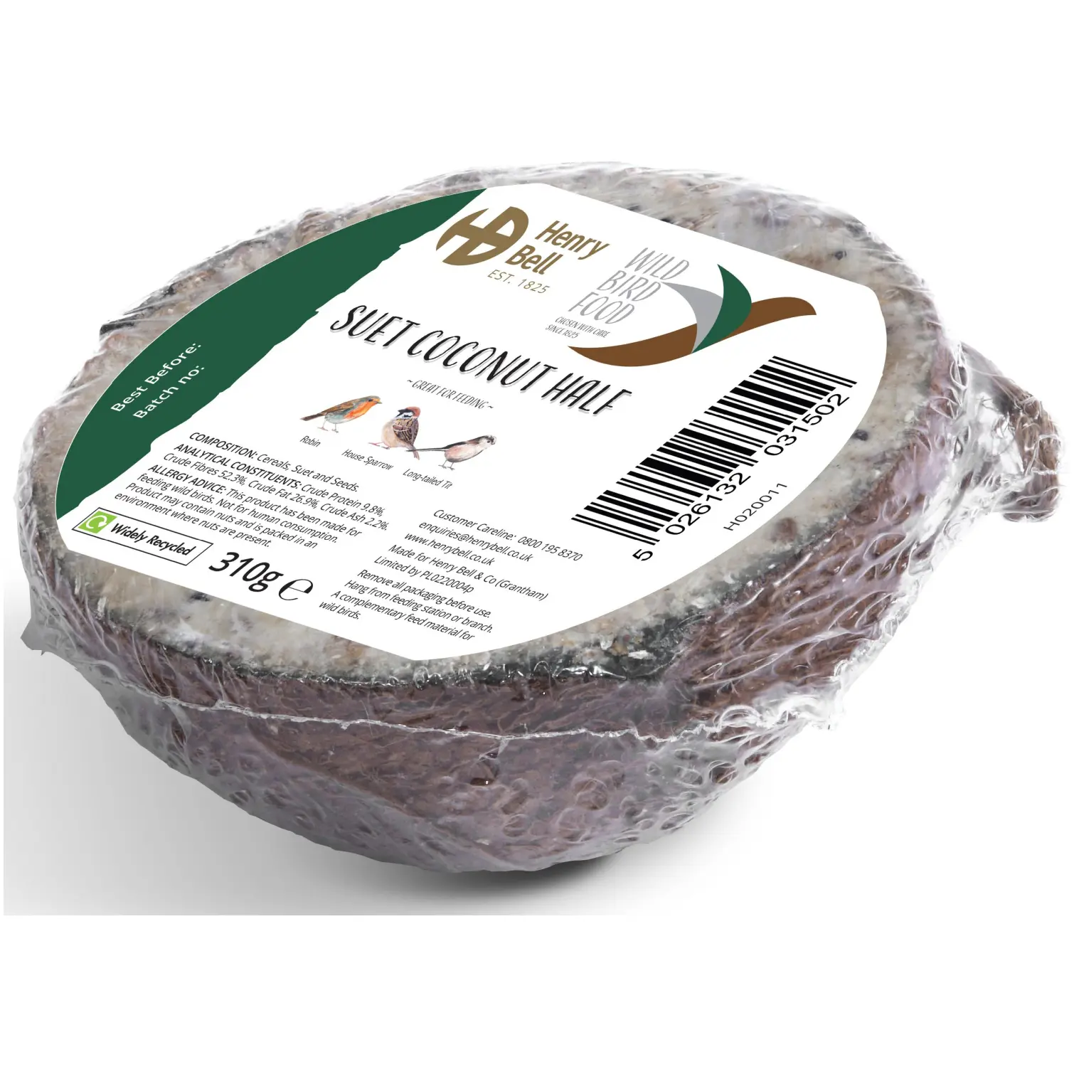 Henry Bell Suet Coconut Half