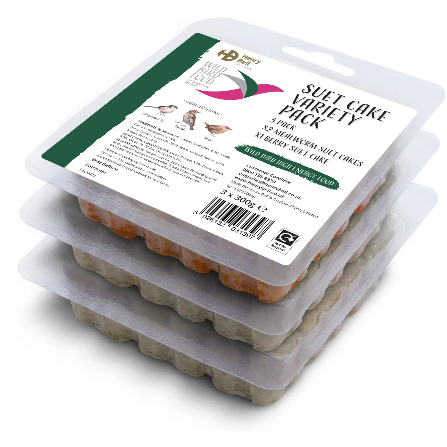 Henry Bell Suet Cake Variety Pack of 3