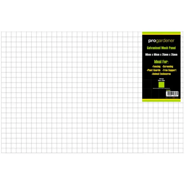 Pro Gardener Mesh Panel Galv 90cm x 60cm x 25mm x 25mm