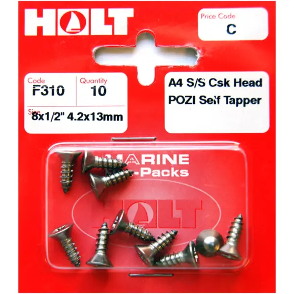 HOL0257 Holt S/Steel CSK Pozi Selftap 4.2x13mm