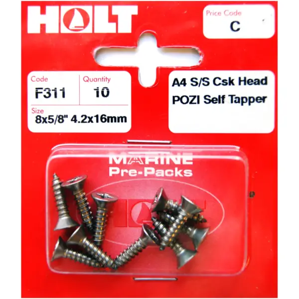 HOL0258 Holt S/Steel CSK Pozi Selftap 4.2x16mm
