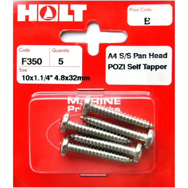 Holt S/Steel Pan Pozi Selftap 4.8x32mm