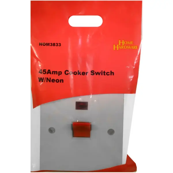 W/Neon 45A Cooker Switch