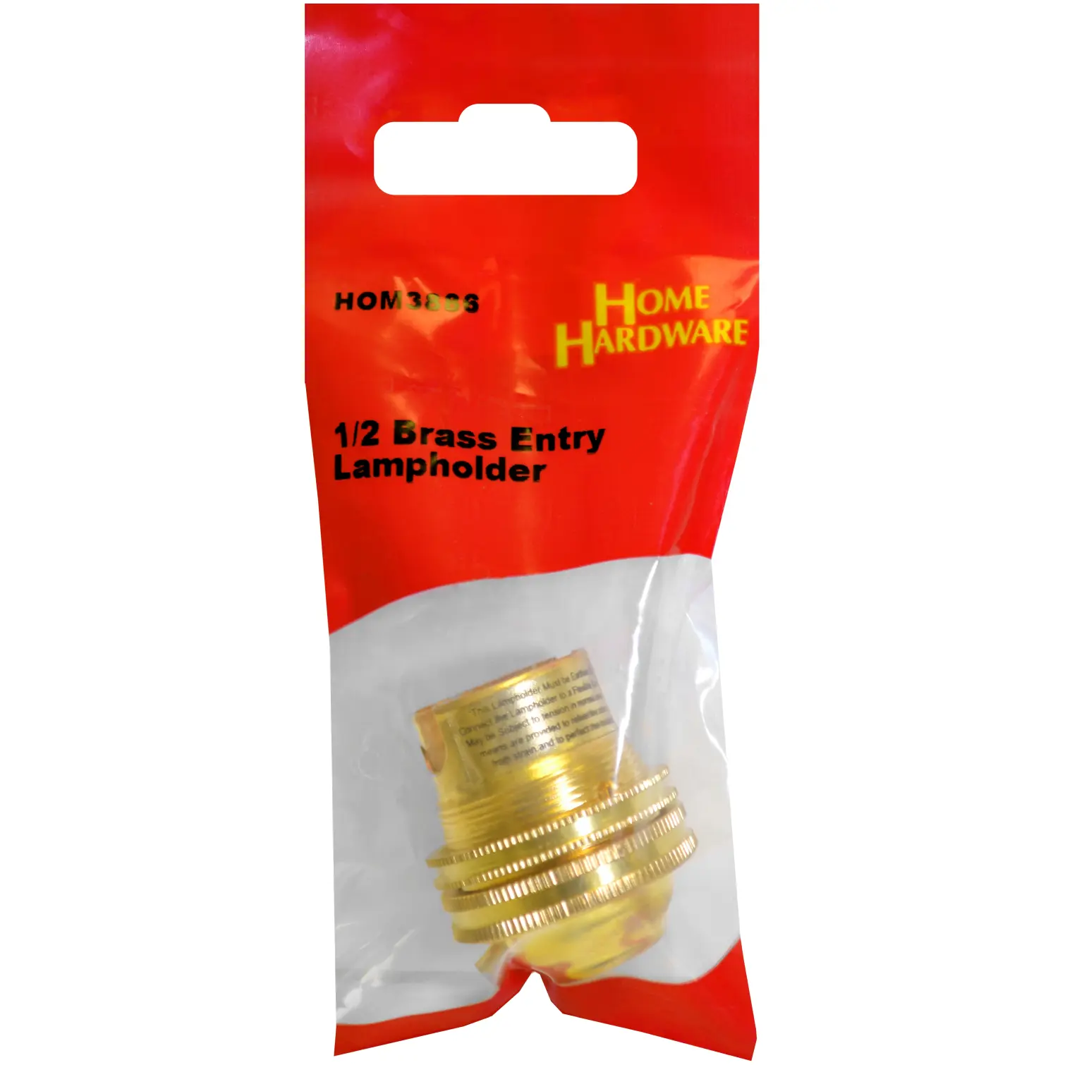 1/2 Brass Entry  Lamp Holder