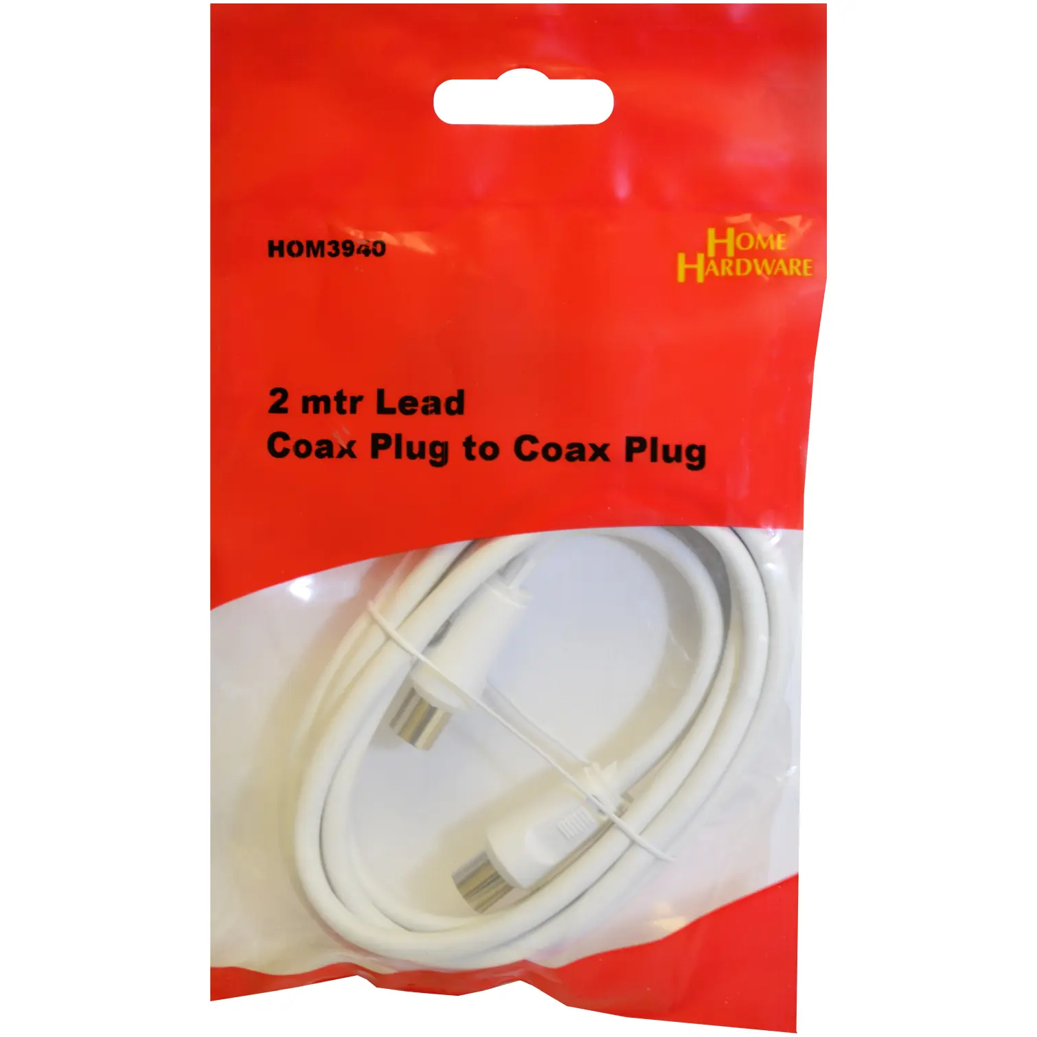 2 mtr Lead Coax Plug to Coax Plug