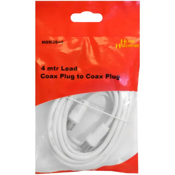4 mtr Lead Coax Plug to Coax Plug