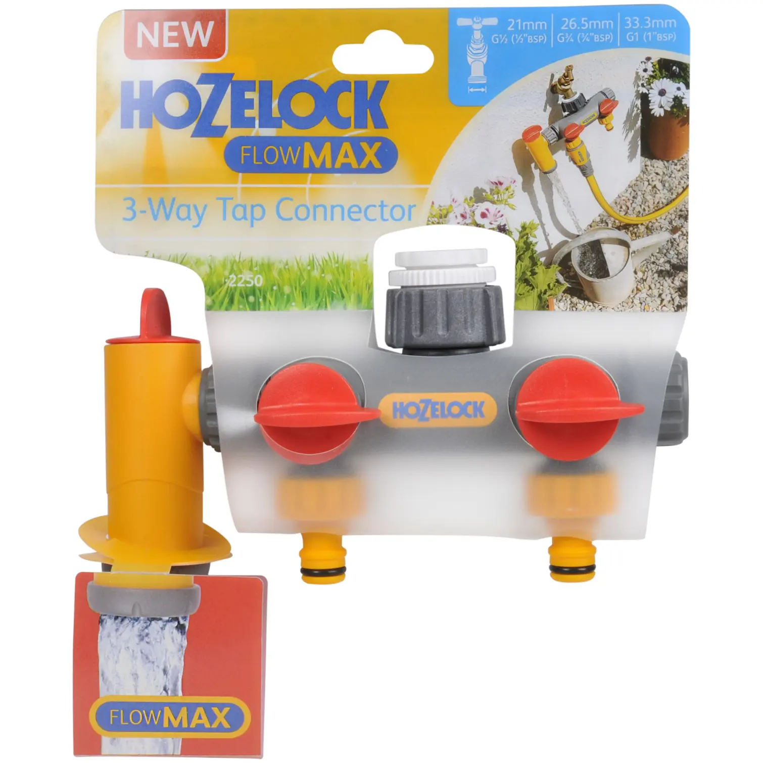 Hozelock 3-Way Tap Connector
