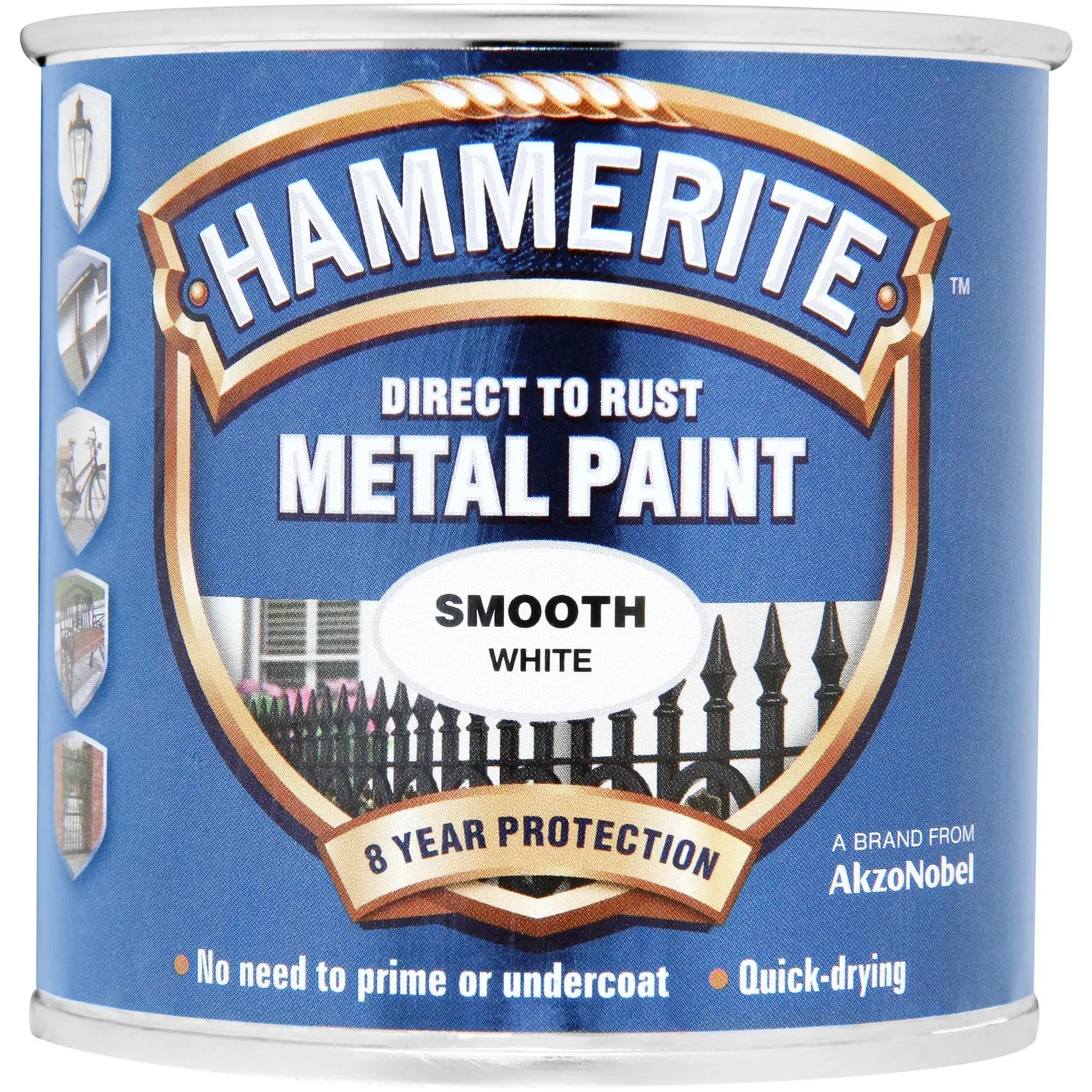 Hammerite Direct to Rust Metal Paint Smooth White 250ml