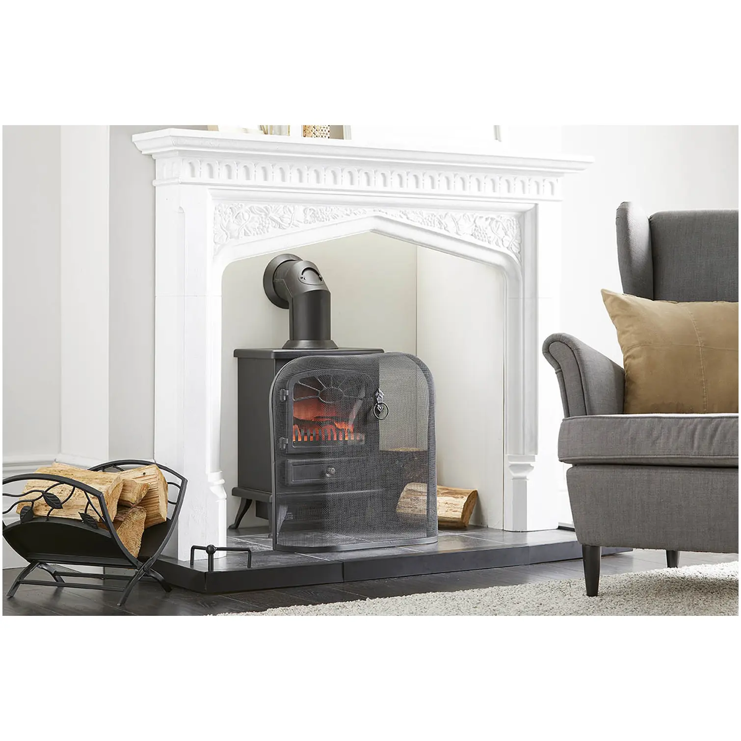 Dome Fire Guard BLACK 540mm