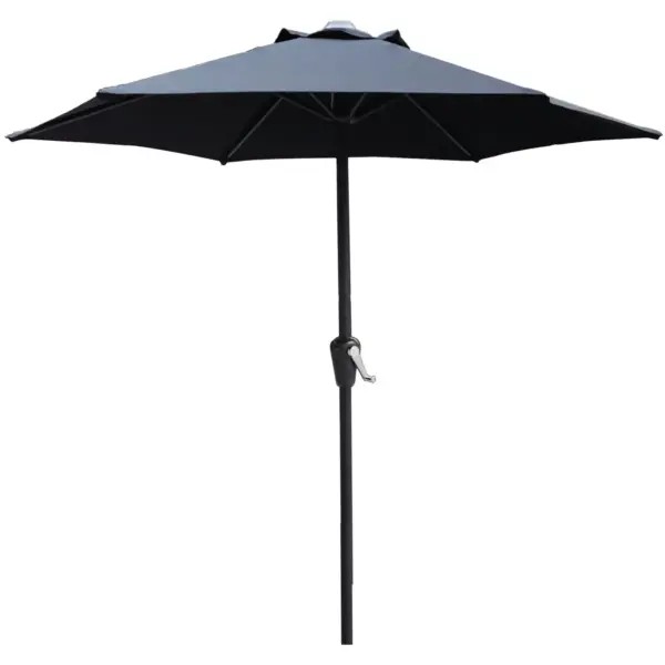 2m Aluminium Parasol Black