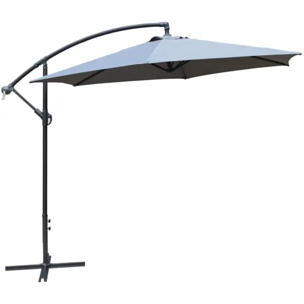 Overhanging Grey Parasol 3m