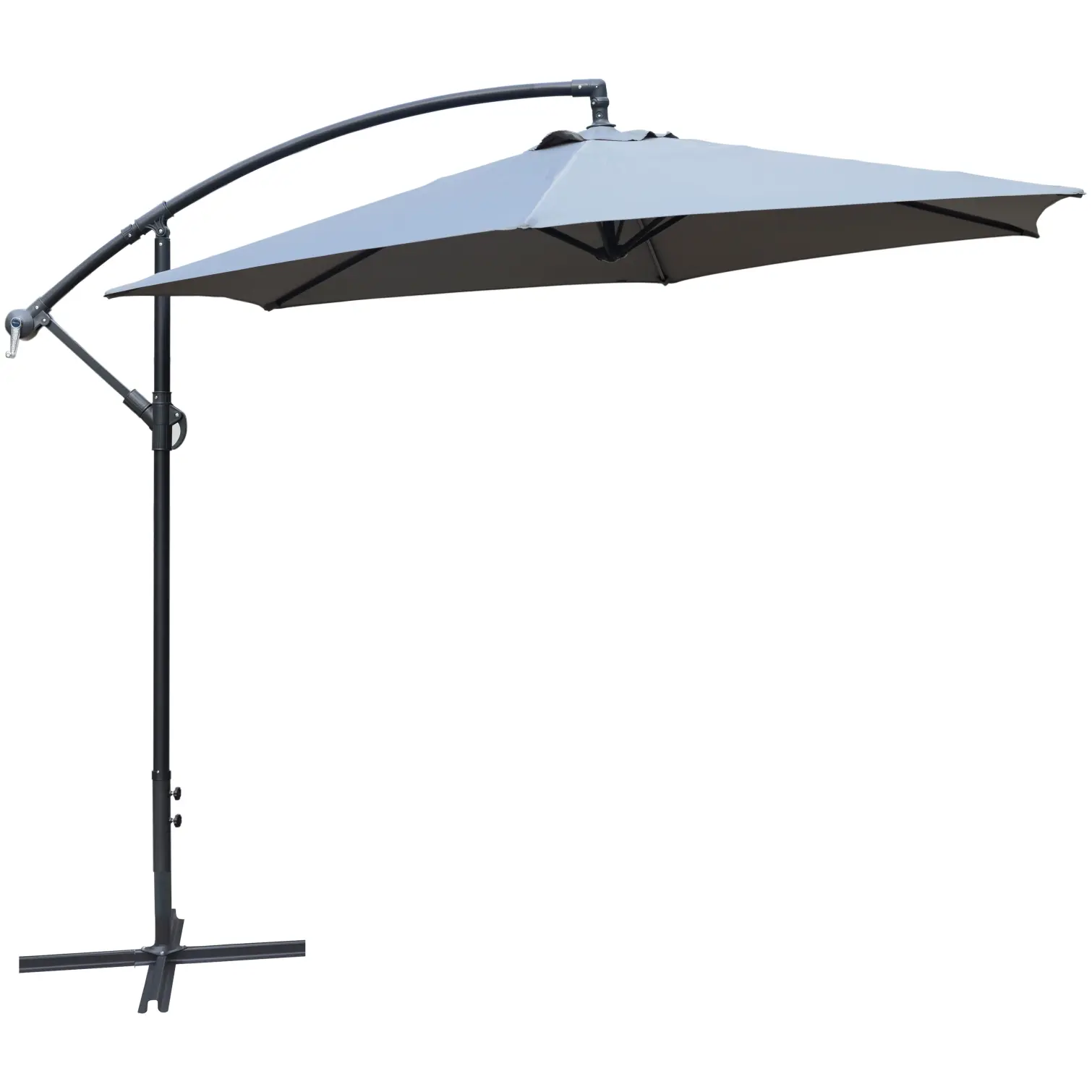 Overhanging Grey Parasol 3m