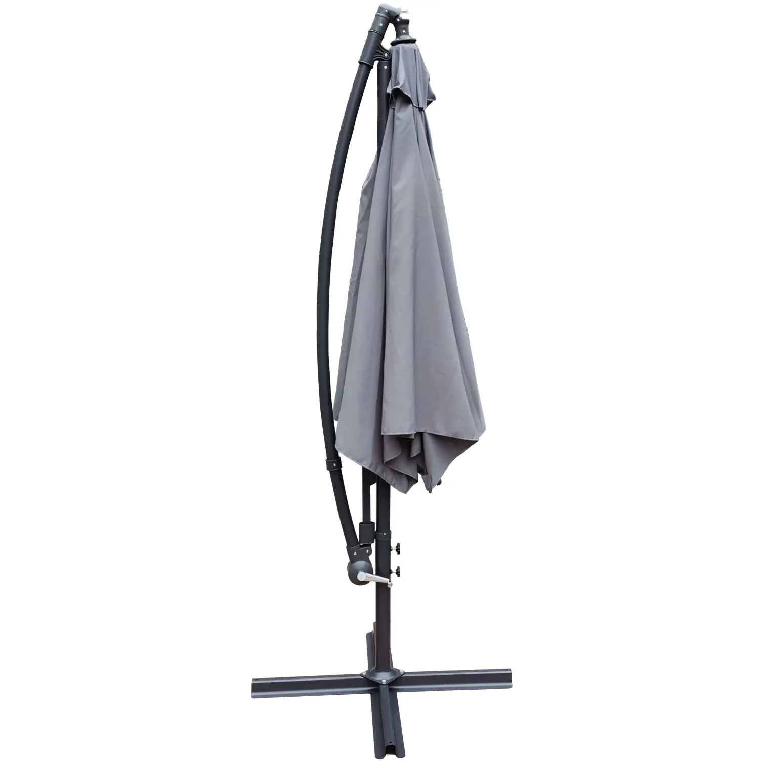 Overhanging Grey Parasol 3m