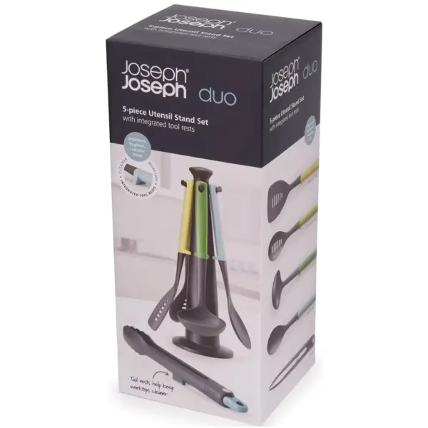 Joseph Joseph Duo 5-Piece Utensil Stand With Integrated Tool Rests
