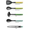 JPH0036_1 Joseph Joseph Duo 5-Piece Utensil Stand With Integrated Tool Rests