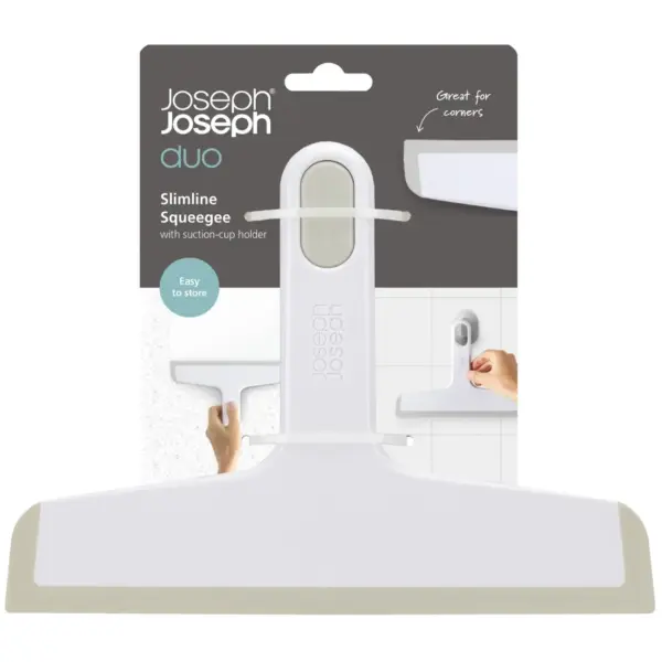 Joseph Joseph Duo Slimline Squeegee With Suction Cup Holder