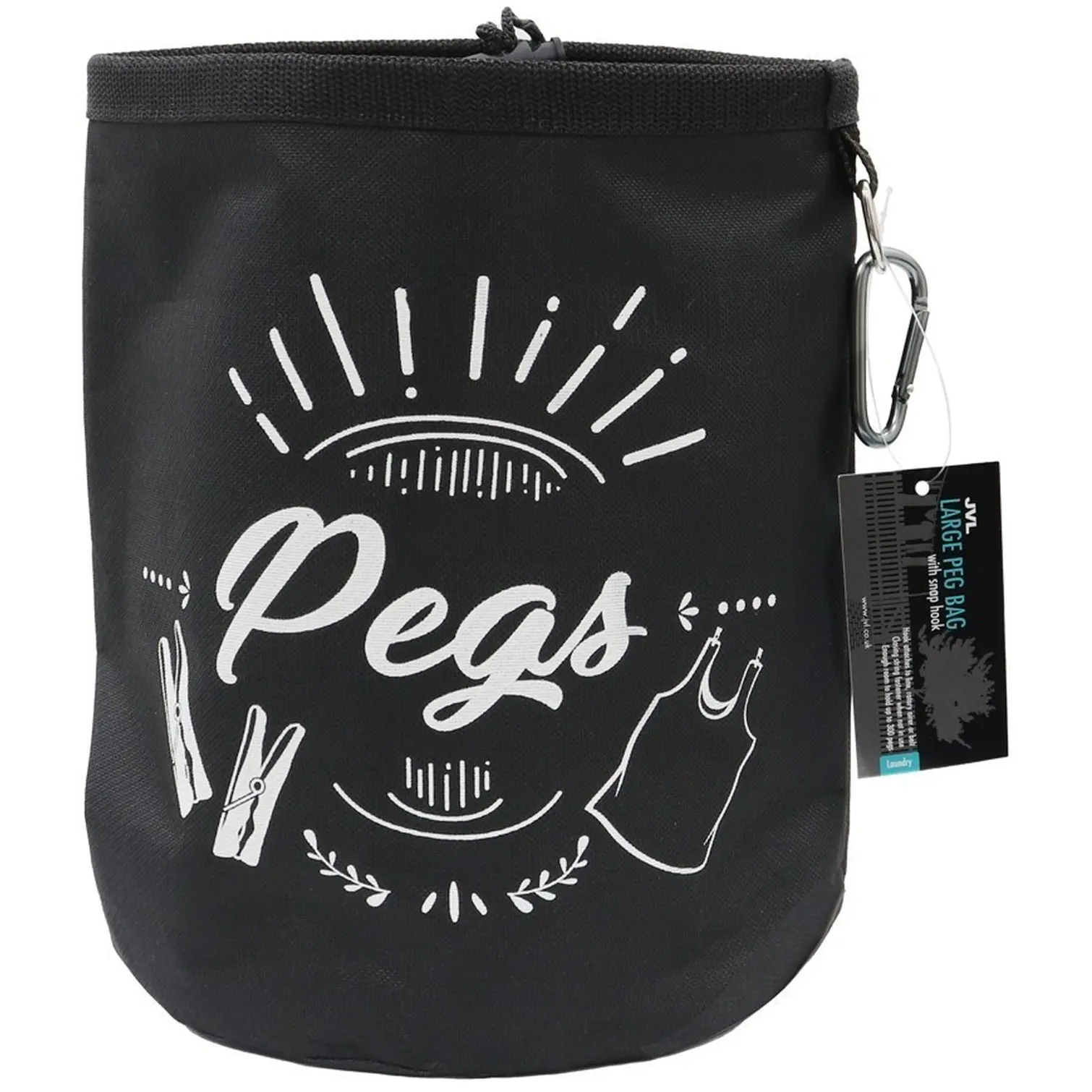 JVL0080_5 JVL Large Peg Bag With Clip