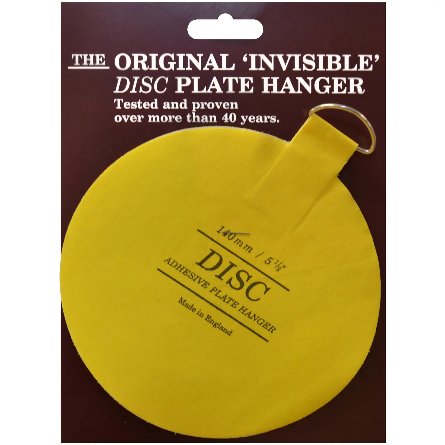 The Original Invisible Disc Plate Hanger 140mm for displaying plates on a wall UK