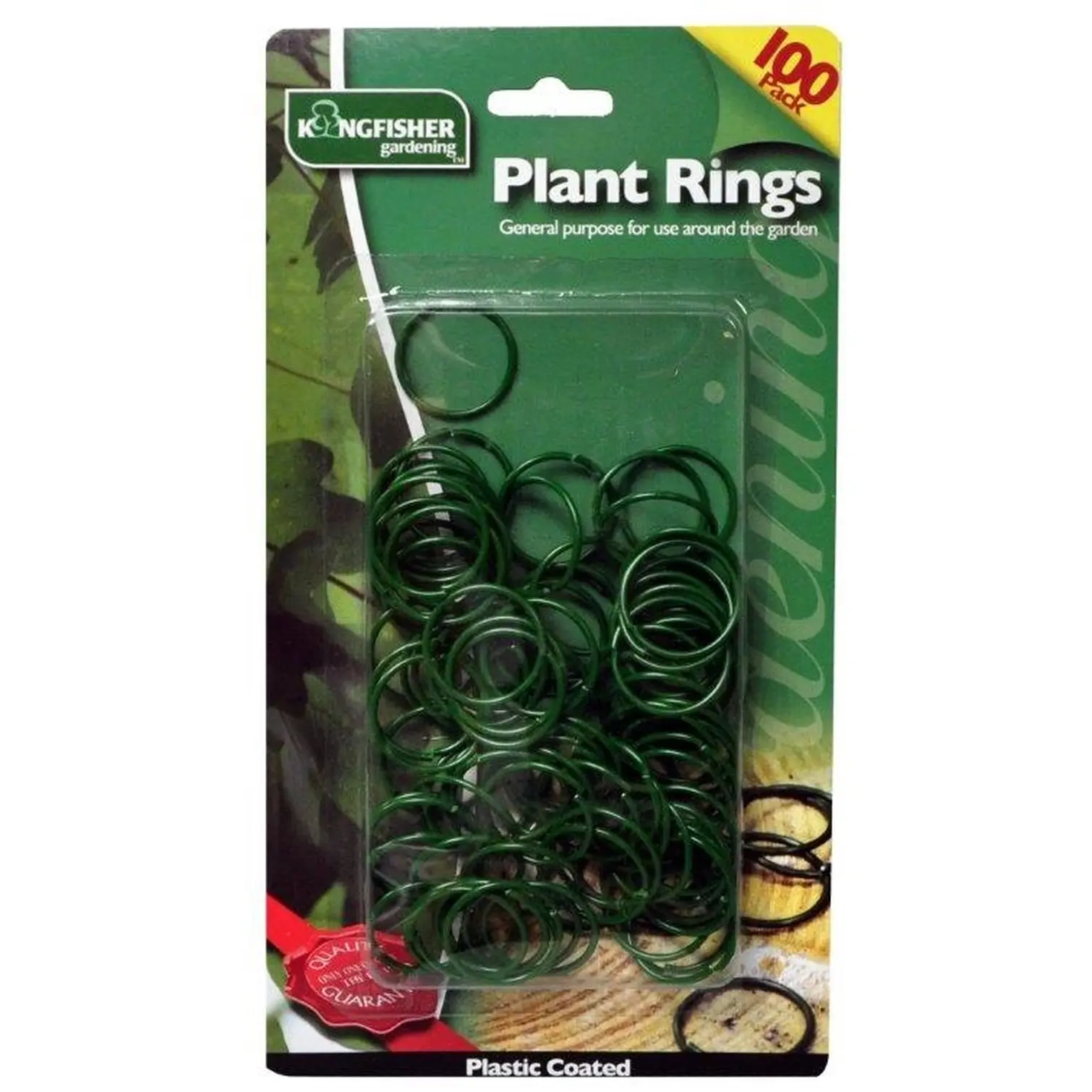 Kingfisher Plant Rings GREEN pk100