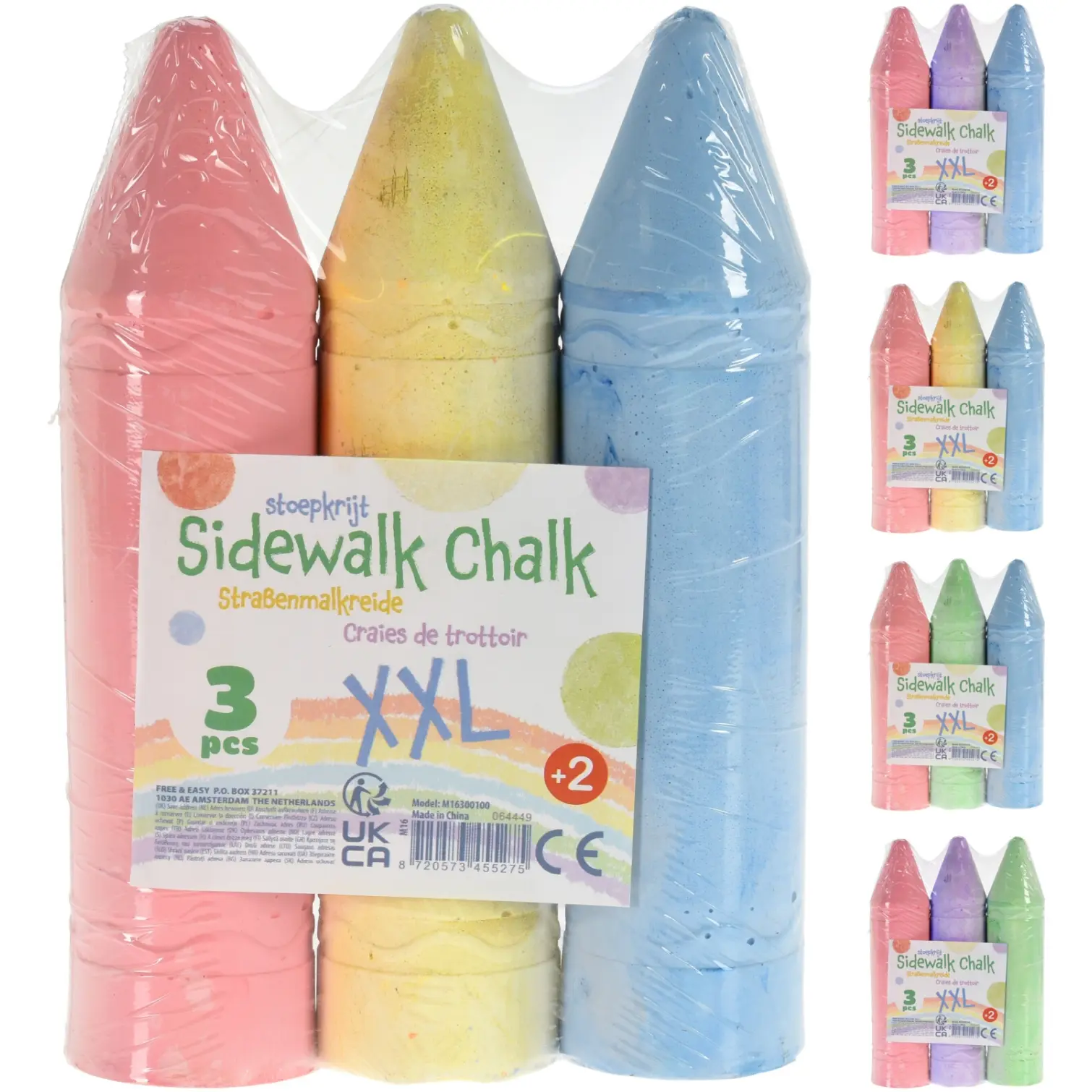 KPN0050_5 Mega Colour Chalk Set of 3