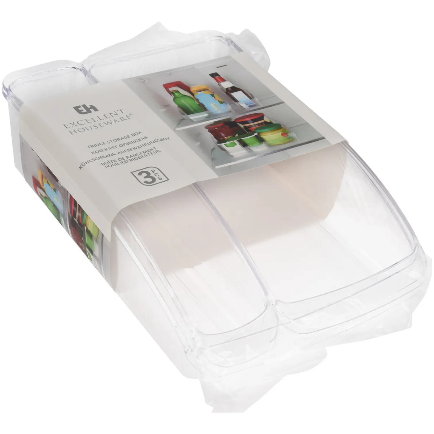 KPN0065 Excellent Houseware Fridge Organiser Set 3 Pack
