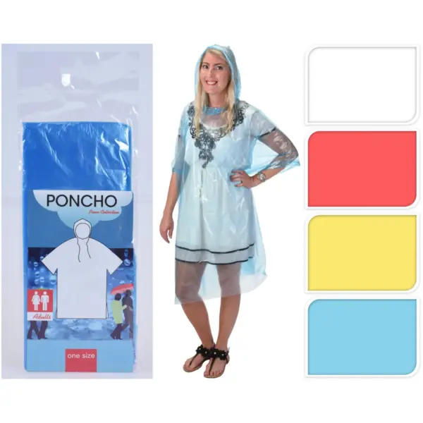 KPN0098 Poncho Adult Size Assorted Colours