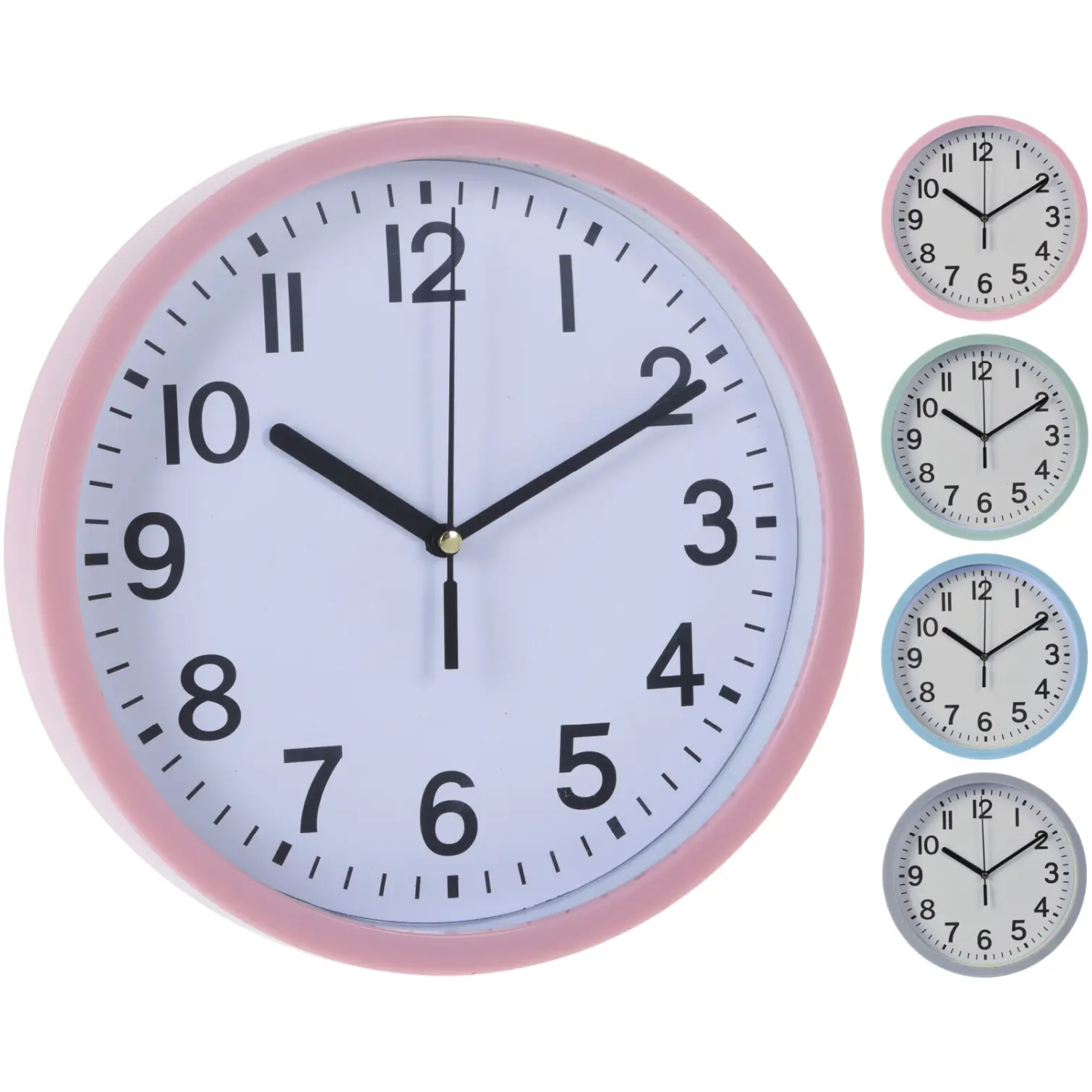 KPN0428 Wall Clock Assorted Colours 22.5cm