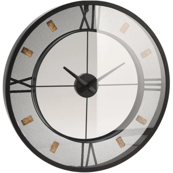 KPN0438 Wall Clock Metal with Glass