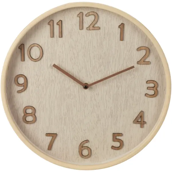 KPN0442 Wood Effect Grey Clock 38cm