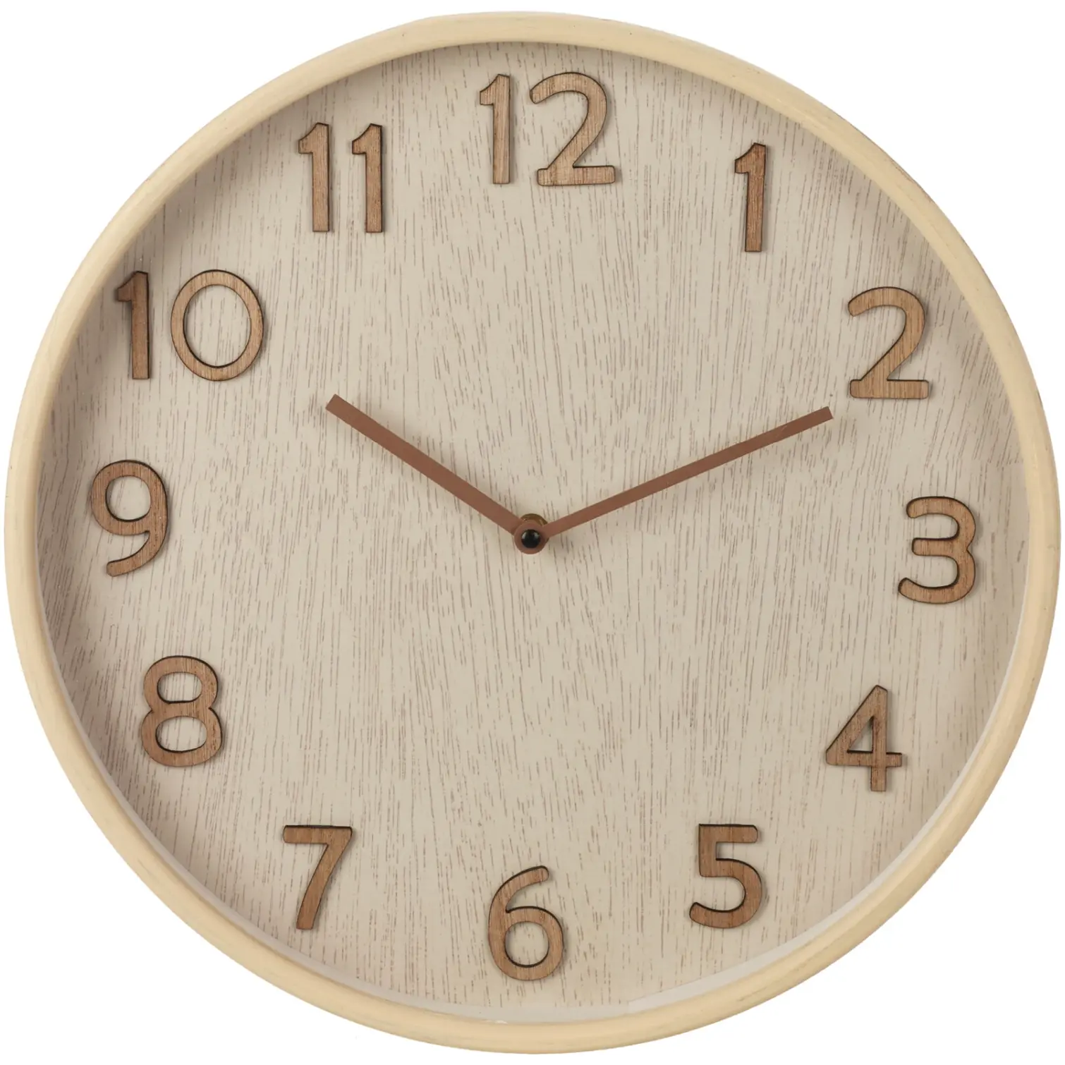 Wood Effect Grey Clock 38cm