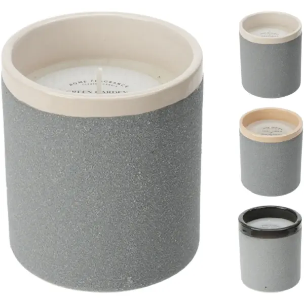 KPN0625 Scented Candle in Cement Pot