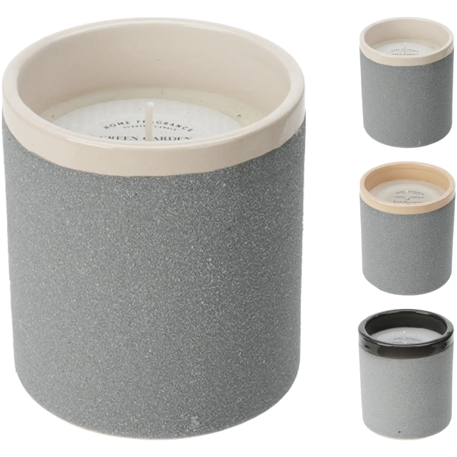 Scented Candle in Cement Pot