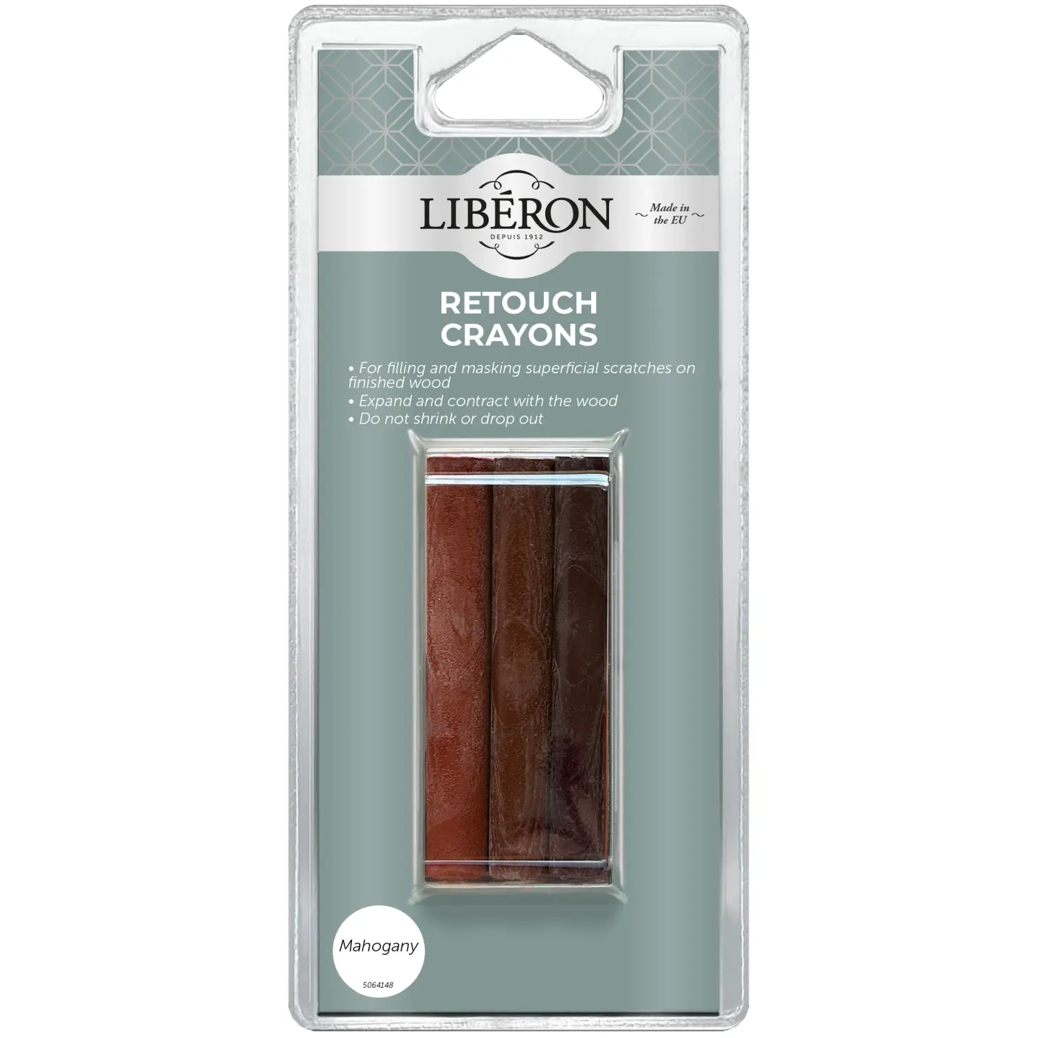 Liberon Retouch Crayons Mahogany Card of 3