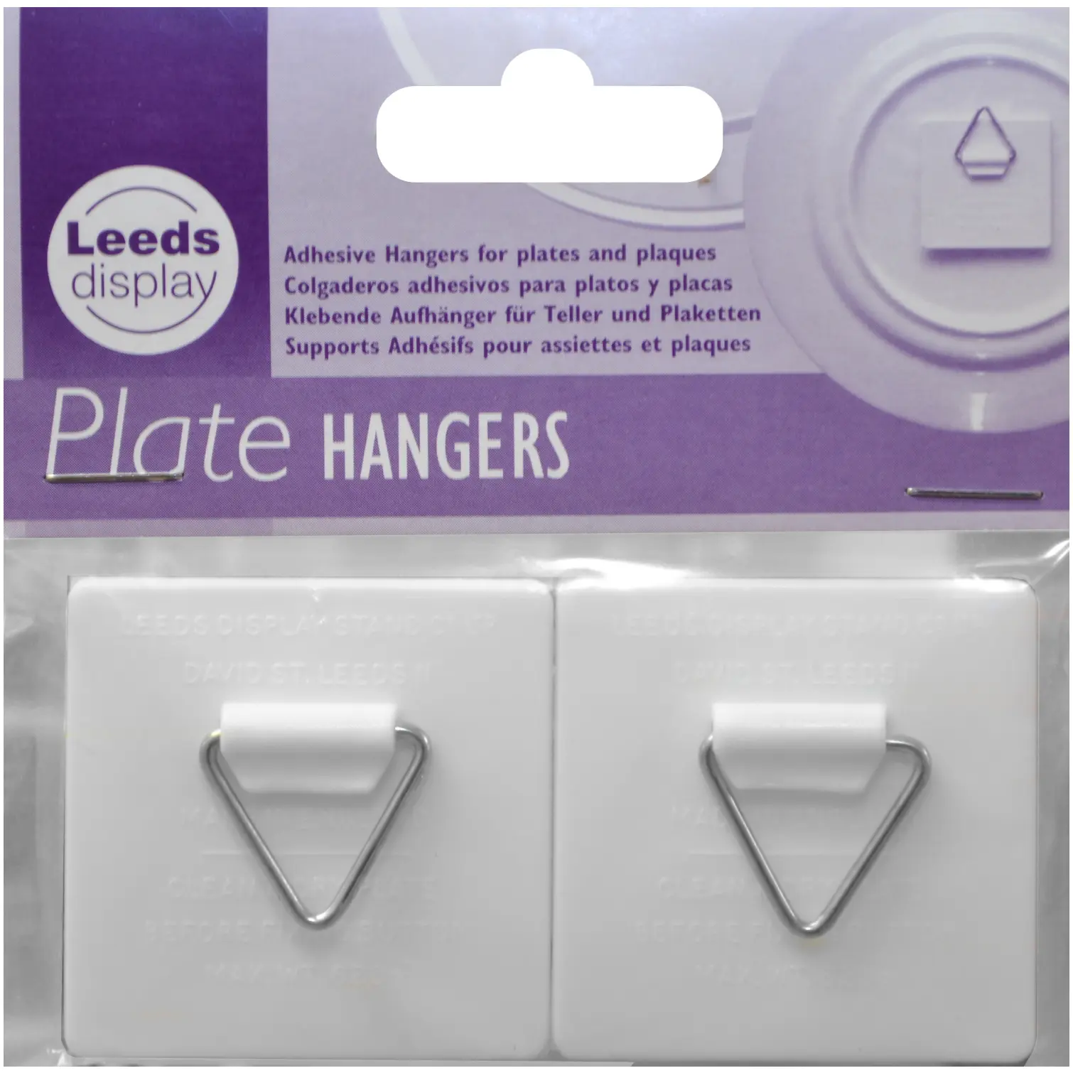 Leeds Display Plate Hangers 45x45mm Pk2 for displaying plates on a wall UK