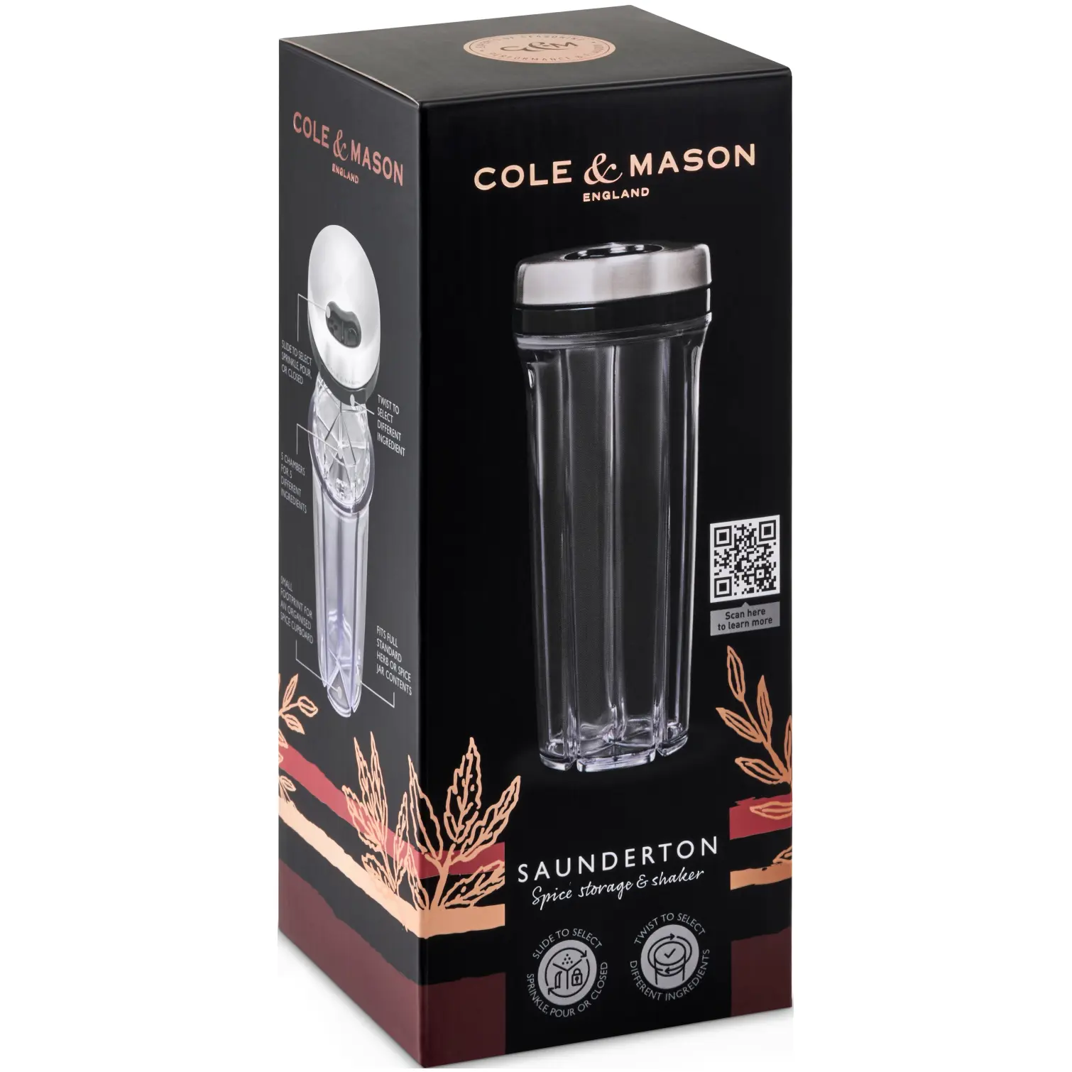 Cole & Mason Saunderton Spice Storage & Shaker