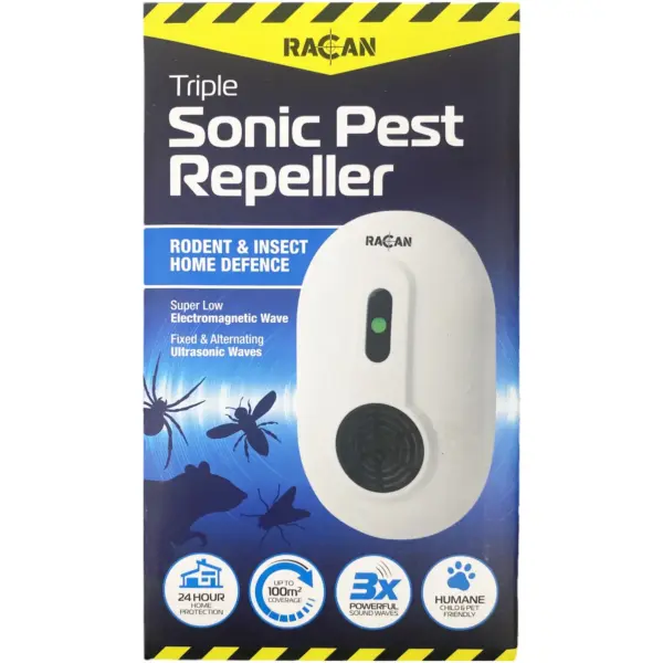 Racan Triple Sonic Pest Repeller For Rodents And Insects