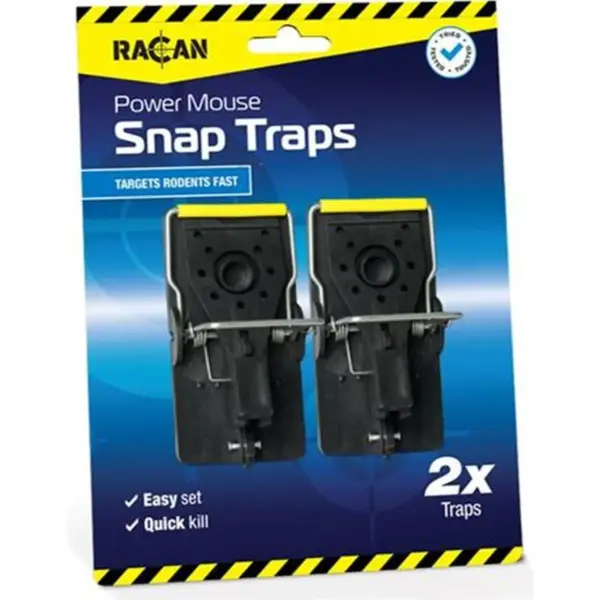 Racan Power Mouse Snap Traps Pack of 2