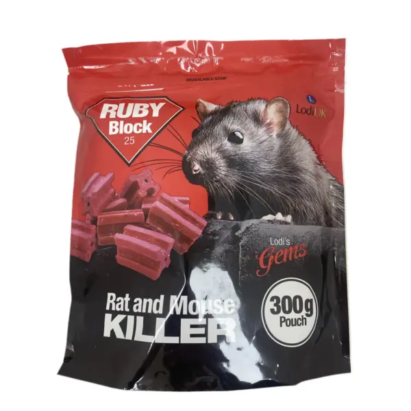 Lodi Ruby Rat And Mouse Killer Blocks 300g