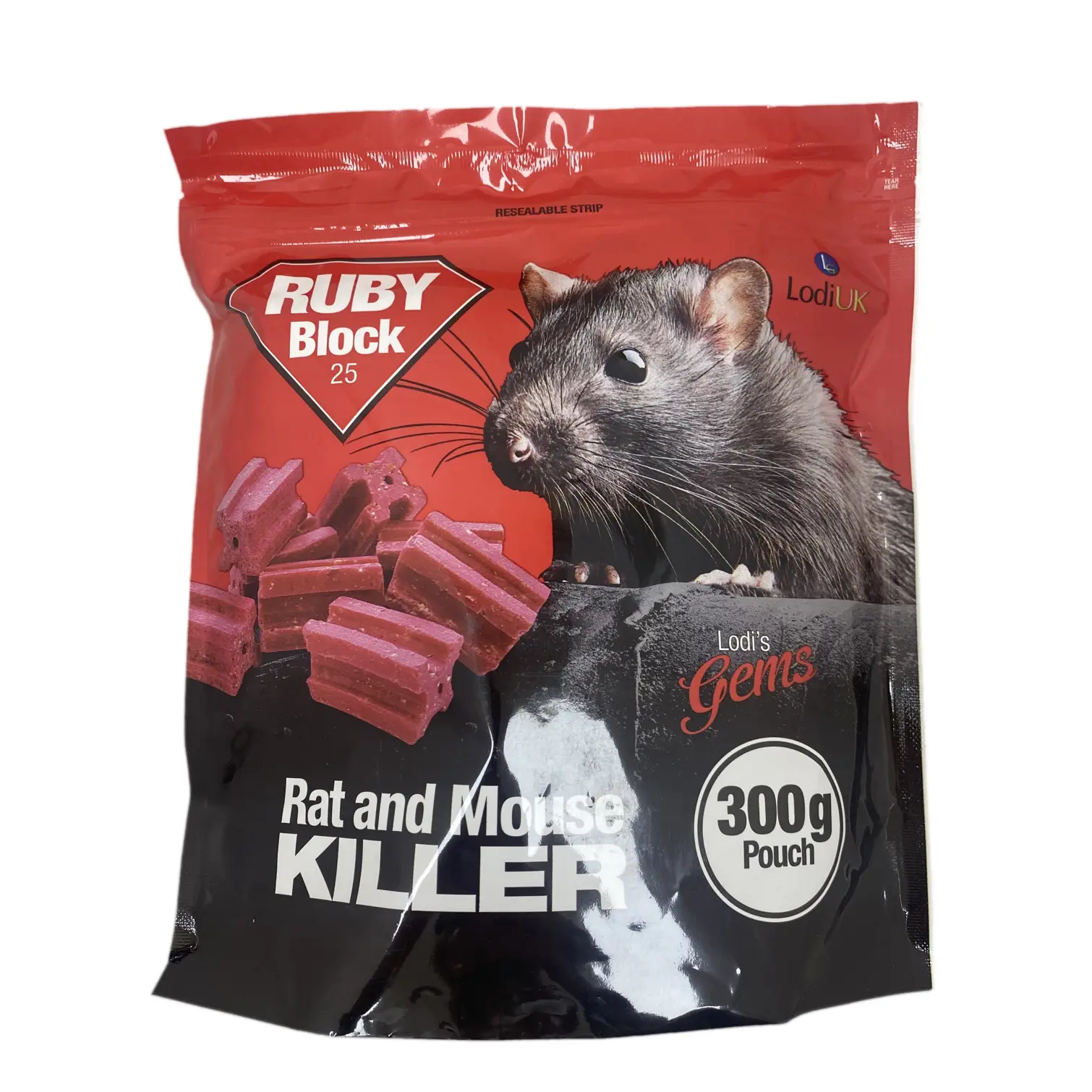 Lodi Ruby Rat And Mouse Killer Blocks 300g