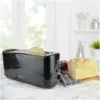 KitchenPerfected 4 Slice Long Slot Toaster Black
